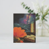 Schlafzimmer unter dem Meer Surreal Mixed Media Co Postkarte (Stehend Vorderseite)