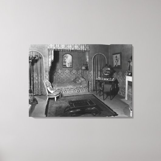 Schlafzimmer von Jeanne Lanvin c.1920-25 Leinwanddruck (Vorderseite)