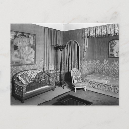 Schlafzimmer von Jeanne Lanvin c.1920-25 Postkarte (Vorderseite)