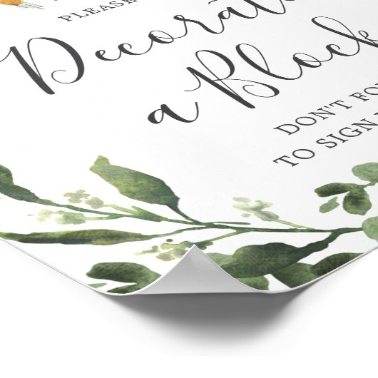 Schlafzimmerdusche dekorieren ein Blockzeichen Poster (Ecke)