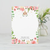 Schlafzimmerdusche mit Blumenbezug Dankeschön Kart Dankeskarte (Stehend Vorderseite)
