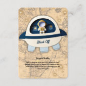 Schlag ab! Moderne Vintage Astronautenkindusche Begleitkarte (Vorderseite)