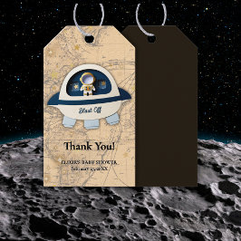 Schlag ab! Moderne Vintage Astronautenkindusche Geschenkanhänger