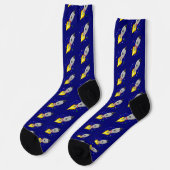 Schlag ab! Raketenschiff Socken (Linkes Detail)