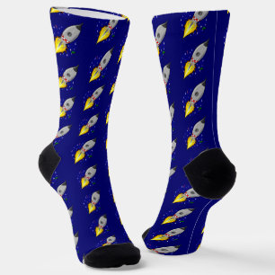Schlag ab! Raketenschiff Socken
