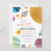 Schlag ab! Rockettour um den Sun Boy zum Geburtsta Einladung (Vorderseite)