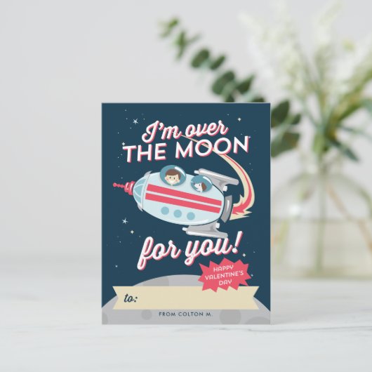 Schlag ab! Valentine Feiertagspostkarte (Stehend Vorderseite)