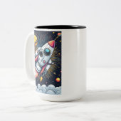 Schlag ab! zweifarbige tasse (Vorderseite Links)