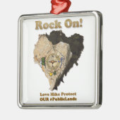 SCHLAG AN! Liebe-Wanderung schützt unsere öffentli Silbernes Ornament (Links)