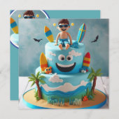 SCHLAG AUF! KIND AUF EINEM KUCHGEBURTSTAG EINLADUNG (Vorne/Hinten)