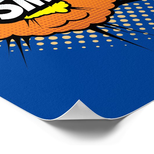 Schlag! Auswirkungen des dynamischen Pop Art Comic Poster (Ecke)