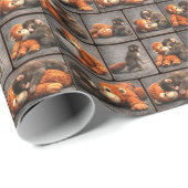 Schlag Baby Affe Geschenkpapier (Rolleneckpunkt)