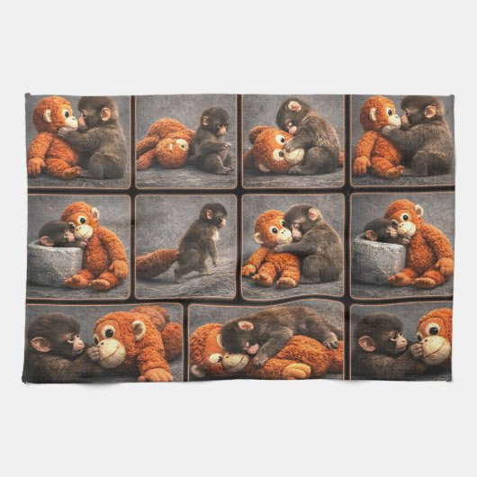 Schlag Baby Affe Geschirrtuch (Horizontal)