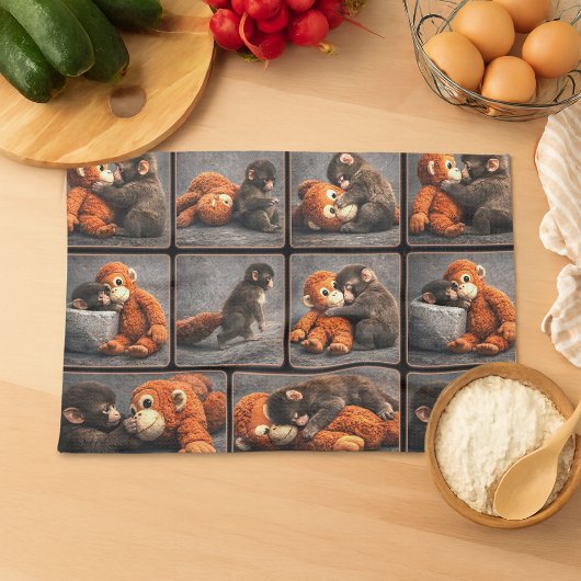 Schlag Baby Affe Geschirrtuch