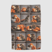 Schlag Baby Affe Golfhandtuch (Vorderseite)