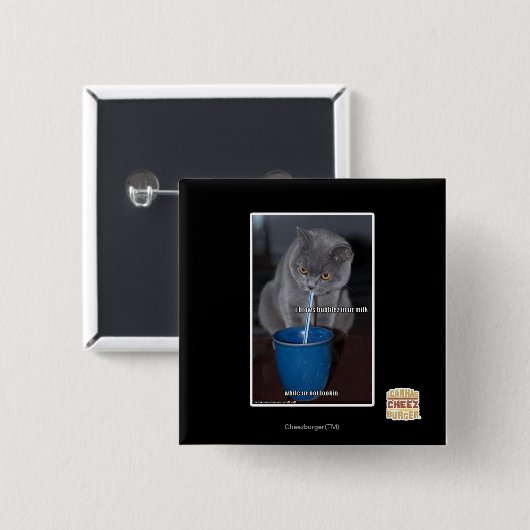 Schlag-Blasen in ur Milch Button (Vorne & Hinten)