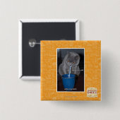 Schlag-Blasen in ur Milch Button (Vorne & Hinten)