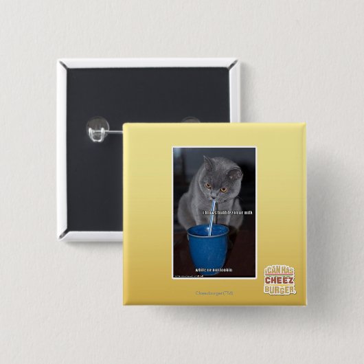 Schlag-Blasen in ur Milch Button (Vorne & Hinten)