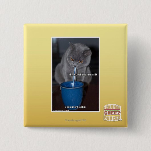 Schlag-Blasen in ur Milch Button (Vorderseite)