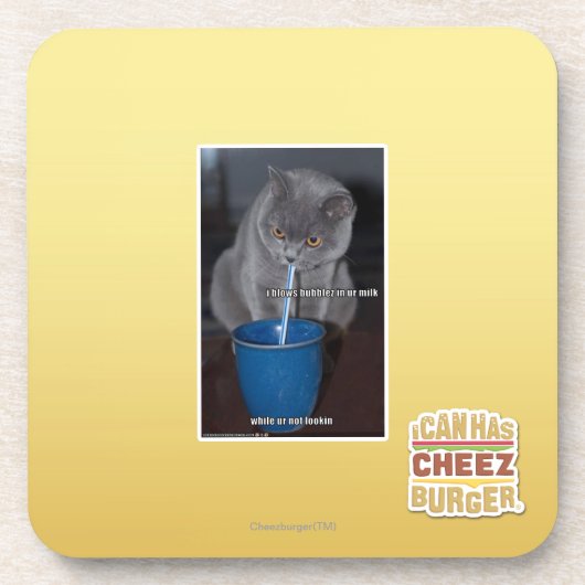 Schlag-Blasen in ur Milch Getränkeuntersetzer (Vorderseite)