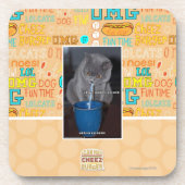 Schlag-Blasen in ur Milch Getränkeuntersetzer (Vorderseite)