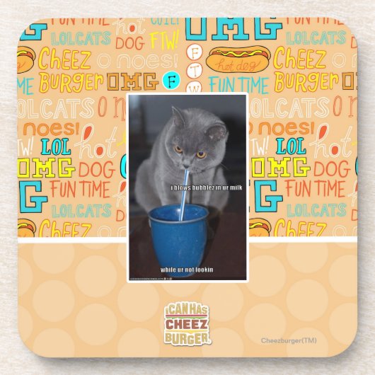 Schlag-Blasen in ur Milch Getränkeuntersetzer (Vorderseite)