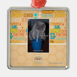 Schlag-Blasen in ur Milch Silbernes Ornament