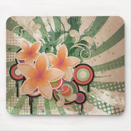 Schlag-Blumen Mousepad (Vorne)