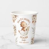 Schlag! Boho Neutral Dinosaur Babydusche Pappbecher (Vorderseite)