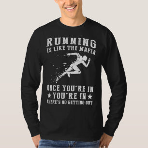Schlag den Gehsteig, kein Zurück! Funny Running T-Shirt
