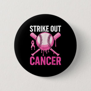 Schlag den Krebs Brustkrebs-Bewusstsein Baseball Button