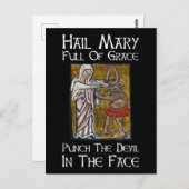 Schlag den Teufel ins Gesicht! Postkarte (Vorne/Hinten)