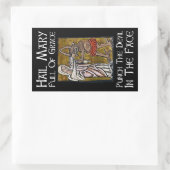 Schlag den Teufel ins Gesicht! Rechteckiger Aufkleber (Tasche)