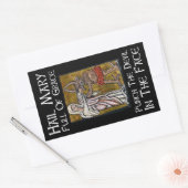 Schlag den Teufel ins Gesicht! Rechteckiger Aufkleber (Umschlag)