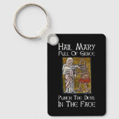 Schlag den Teufel ins Gesicht! Schlüsselanhänger (Vorderseite)