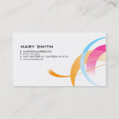 Schlag der FarbVisitenkarte doppelseitig Visitenkarte (Rückseite)