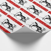 Schlag des Herzens eines Schlagzeugers Geschenkpapier (Ecke)