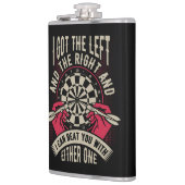Schlag dich mit beiden Händen Dart Flask 8 oz. Flachmann (Links)