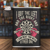 Schlag dich mit beiden Händen Dart Flask 8 oz. Flachmann