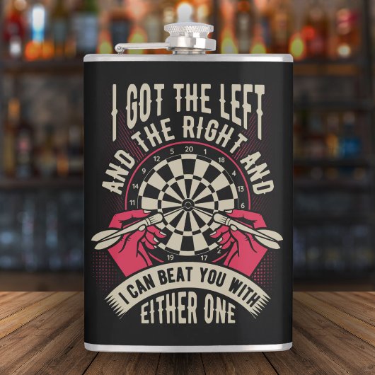 Schlag dich mit beiden Händen Dart Flask 8 oz. Flachmann