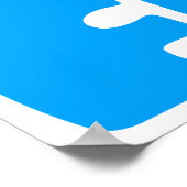 Schlag die Form - lila Typografie pinky Poster (Ecke)