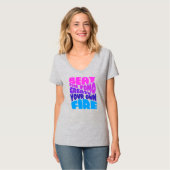 Schlag die Form - lila Typografie pinky T-Shirt (Vorderseite Vollansicht)