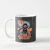Schlag die Straße! Funny Road Trip Biker Kaffeetasse (Links)