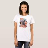 Schlag die Straße! Funny Road Trip Biker T-Shirt (Vorne ganz)