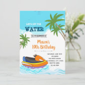 Schlag die Wassergeburtstagseinladung Einladung (Stehend Vorderseite)