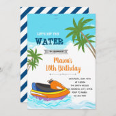 Schlag die Wassergeburtstagseinladung Einladung (Vorne/Hinten)