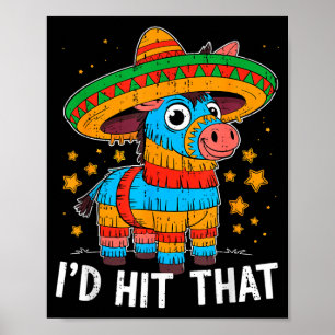 Schlag diese Piñata Cinco de Mayo mexikanische Fei Poster
