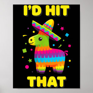 Schlag diese Piñata Kinder Cinco de Mayo lustig La Poster