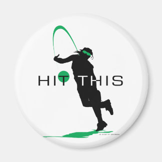 Schlag diesen grünen Pitcher Softball Magnet