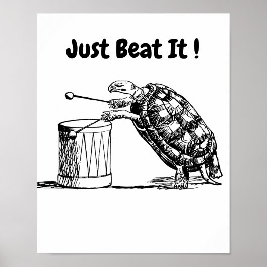 Schlag es nur mit Schildkröte, die Trommelfell Poster (Vorne)